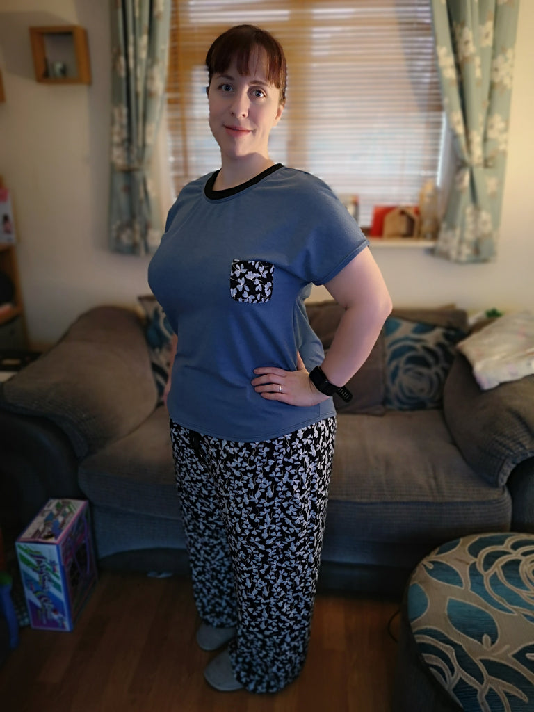 Crafty Bloggers' My Handmade wardrobe Simple Tee and Craft Sew&So PJ Bottoms