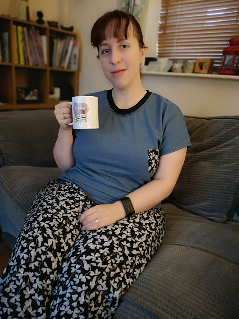 Crafty Bloggers' My Handmade wardrobe Simple Tee and Craft Sew&So PJ Bottoms