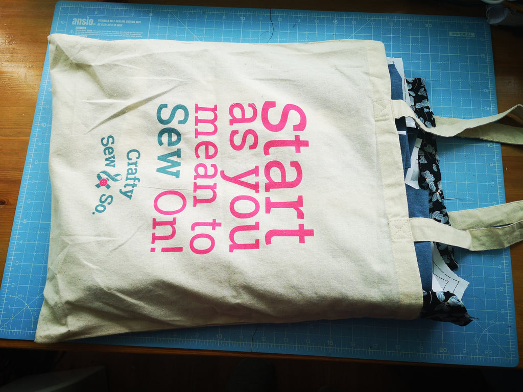 Crafty Sew&So Start as you Mean to SEW On Tote Bag