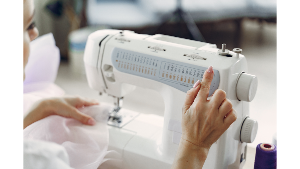 using a sewing machine