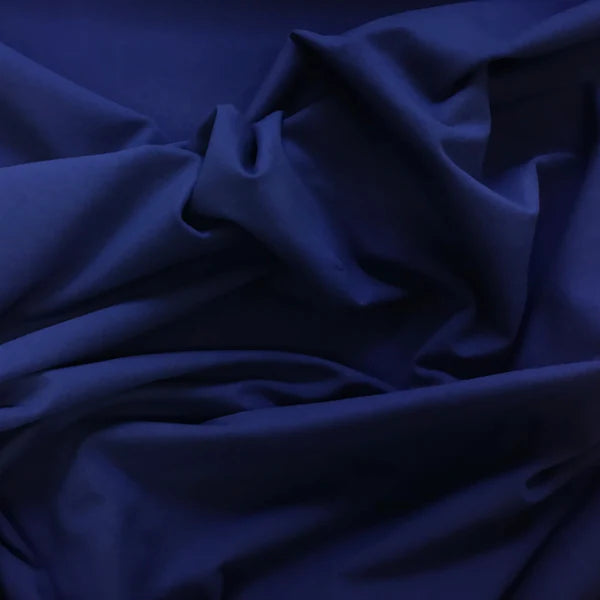 Blue cotton jersey fabric