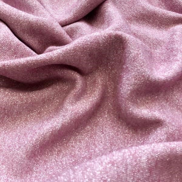 Soft Pink Lurex Jersey fabric