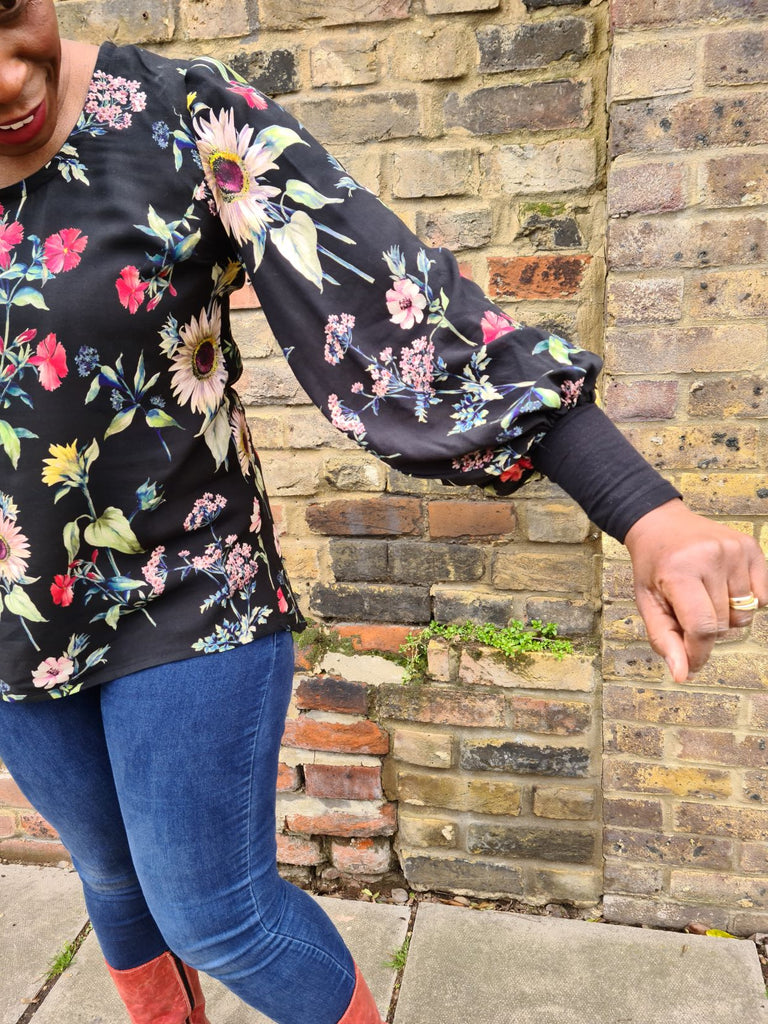 Crafty Blogger's Club model wears and Everyday Amazing top