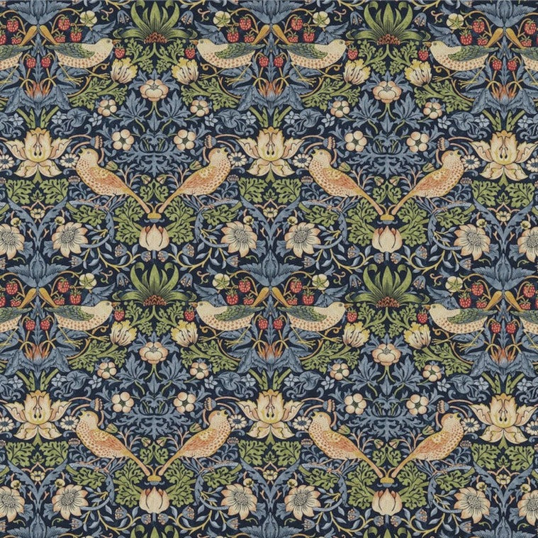 Strawberry Thief Fabric (Indigo - 1 metre)