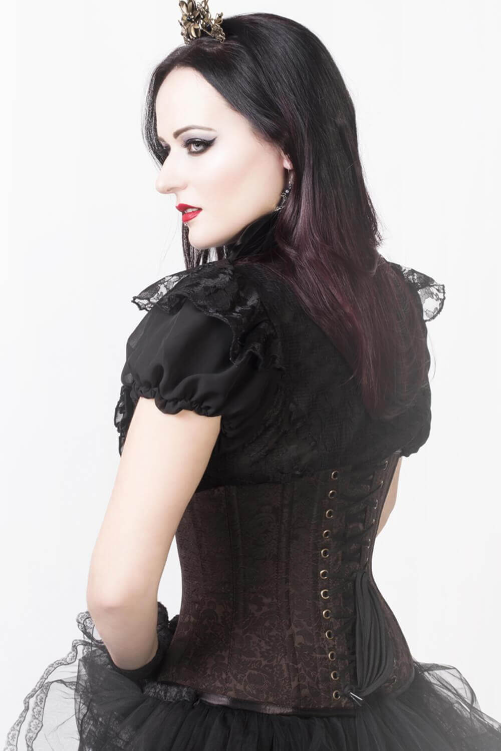 Chocolate Brocade Underbust Corset – Violet Vixen