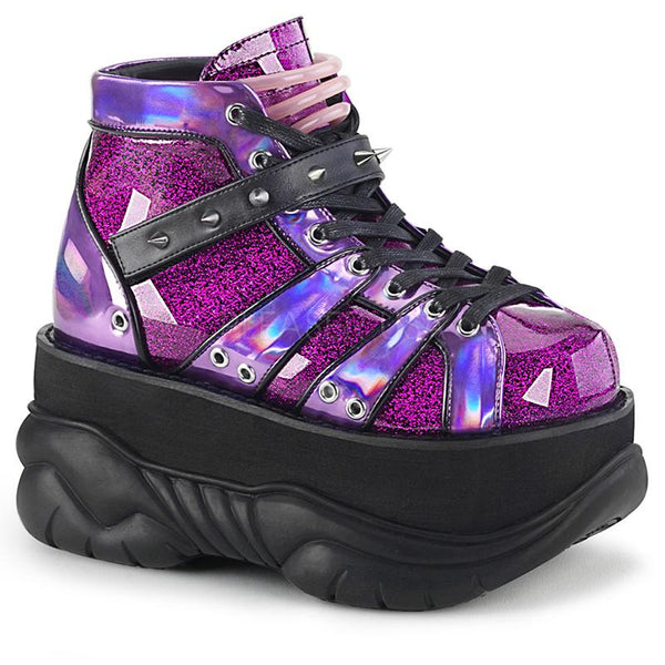 purple platform shoes
