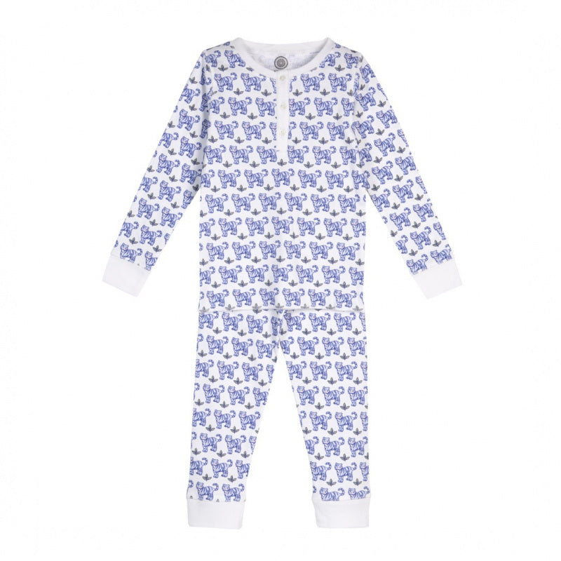 Pyjama Dodi Tigre Bleu en coton biologique