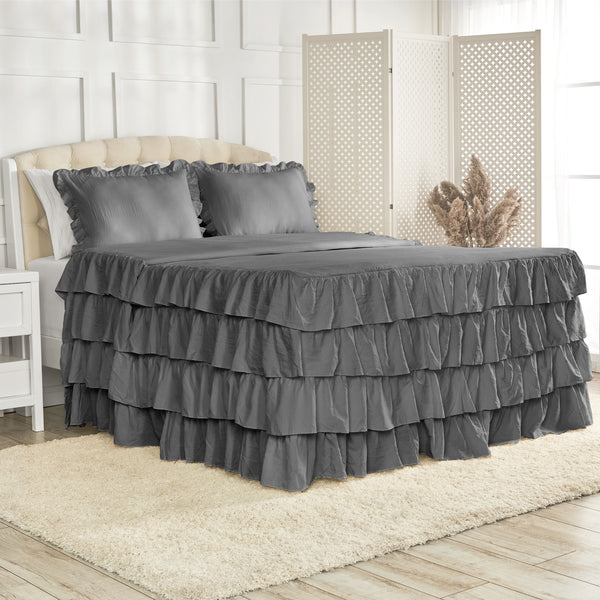 ruffle skirt quilt set