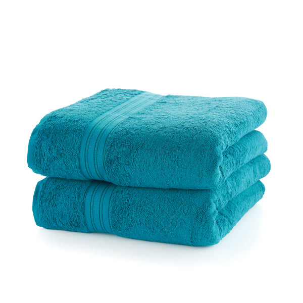 teal and grey bath towels