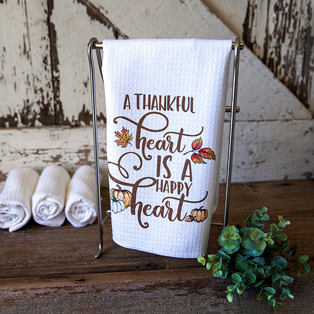 Thanksgiving Towel Sublimation Designs Thankful Blessed Kitchen Towel  Design Thanks Little Things Towel Design 