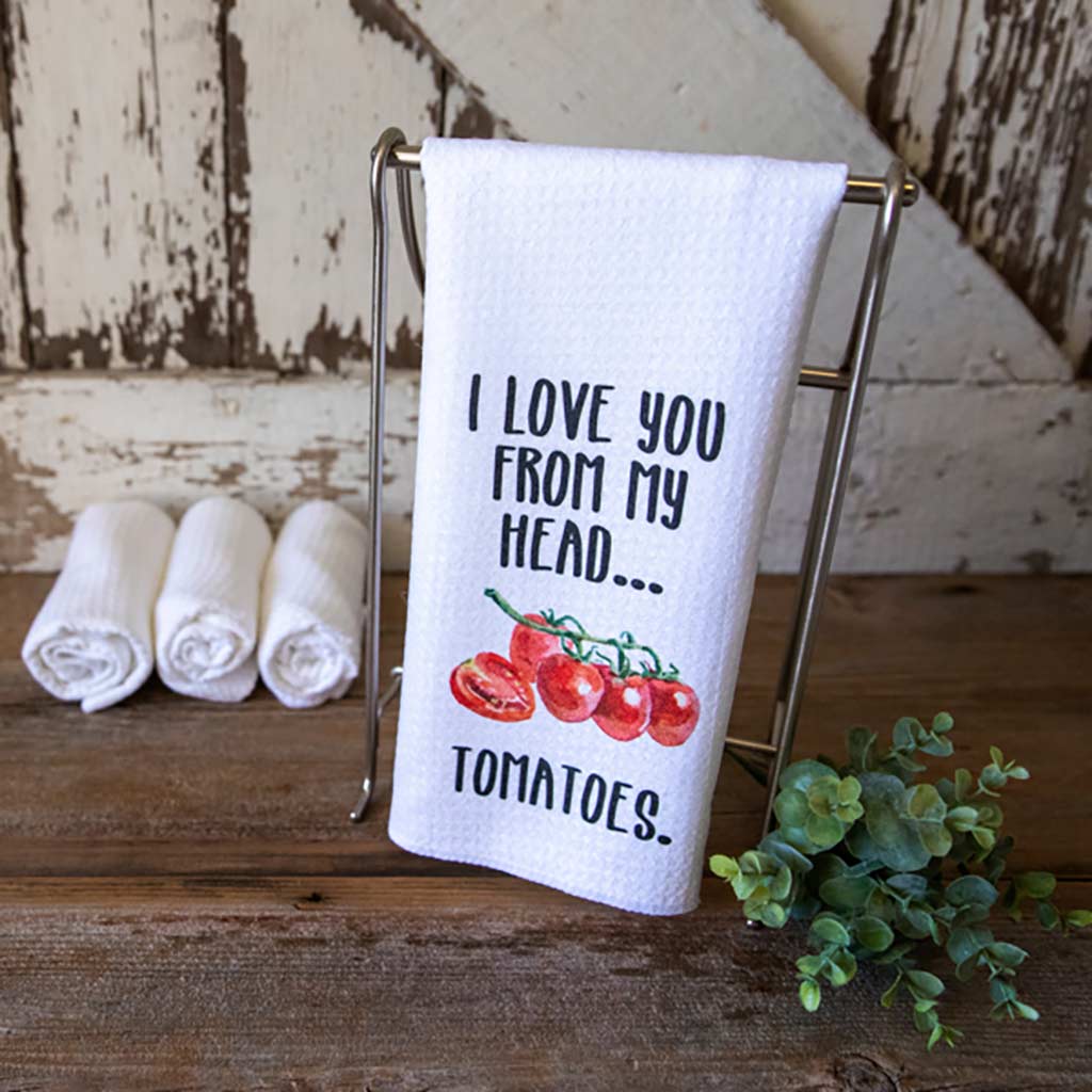 I Freaking Love You Heart Kitchen Towel