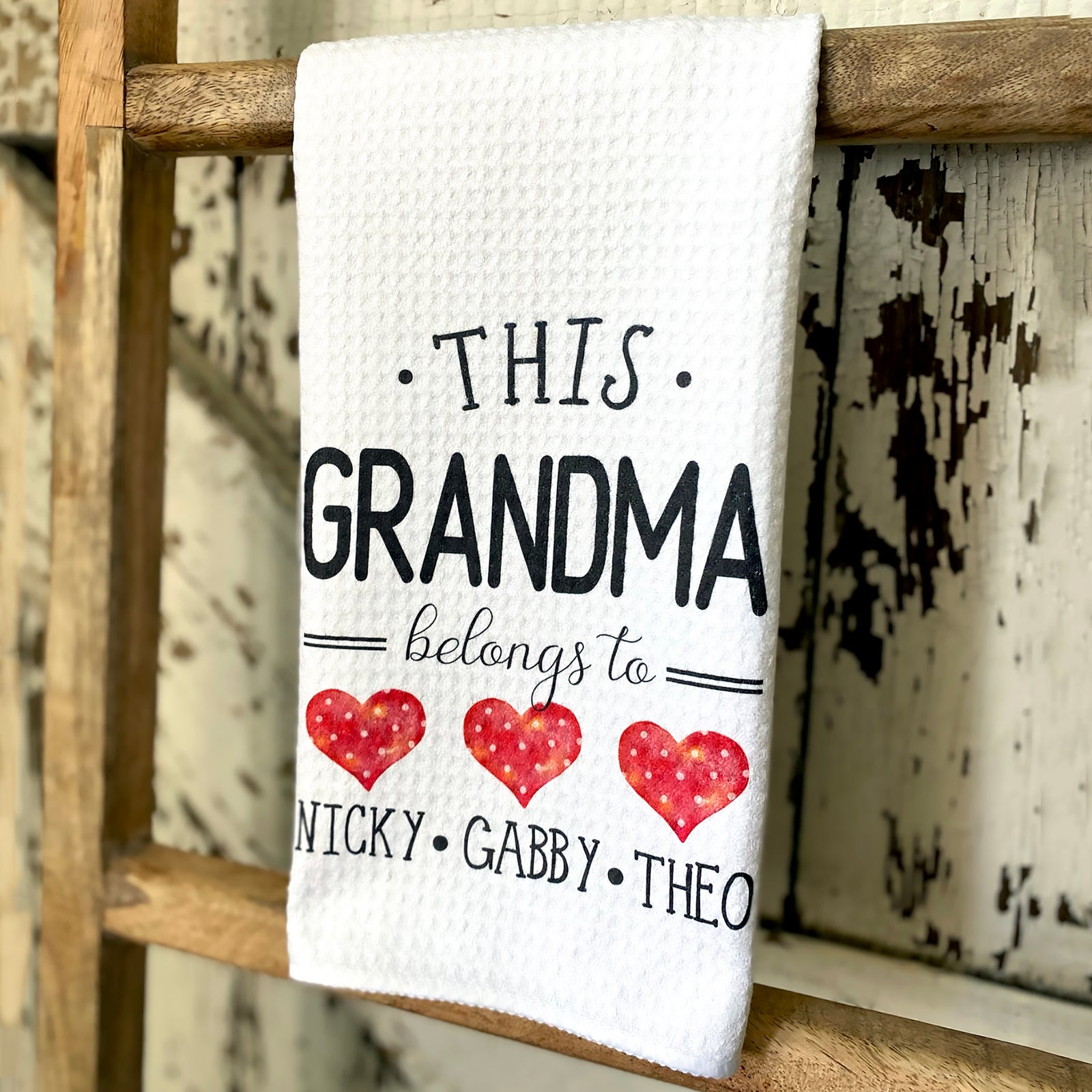 Grandma Kitchen Towels, Inspirational Grandmother Dish Towel with Sweet  Sayings 28 x 28 , Best Nana Grammy White Tea Hand Towel Housewarming Gifts  Decor Essentials for New Home Bathroom 