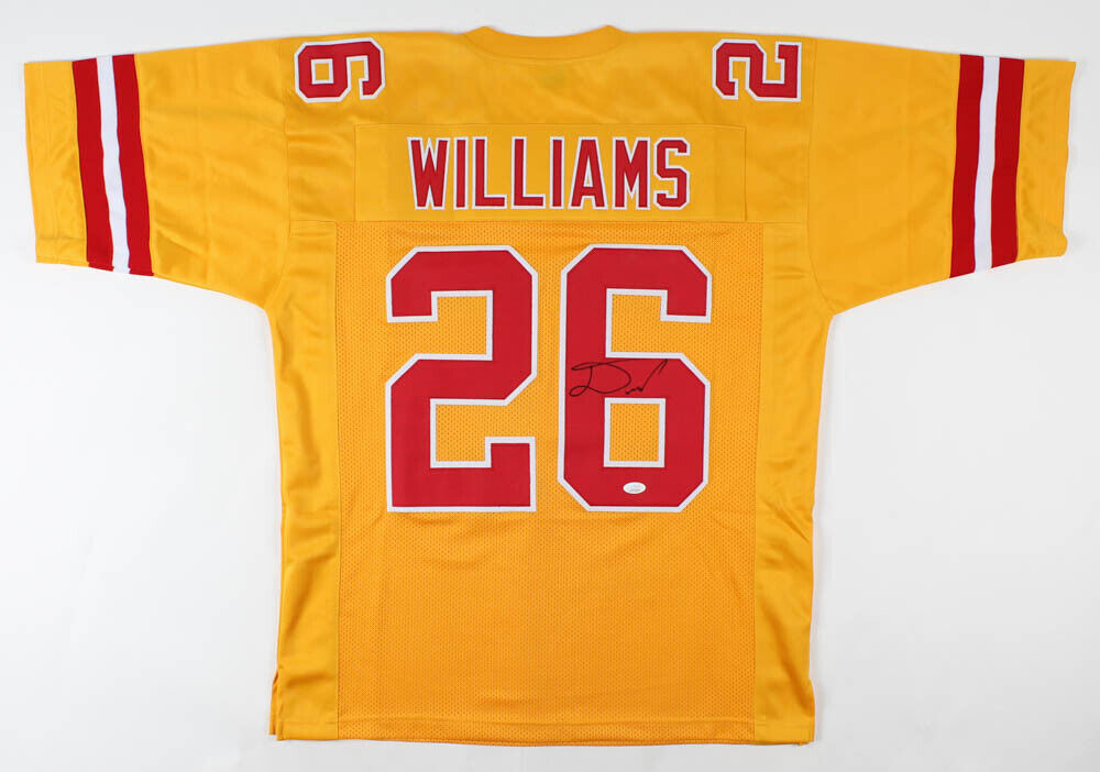 Damien Williams Signed Kansas City Chiefs Yellow Throwback Jersey (JSA –