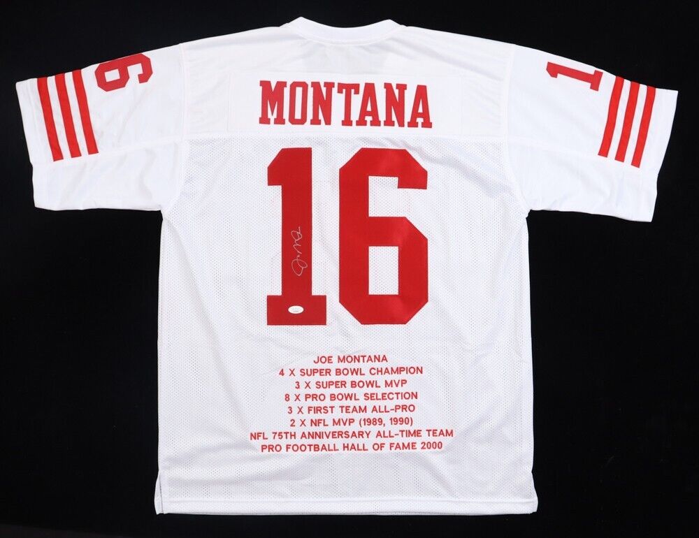 Joe Montana Jersey #16 San Francisco Unsigned Custom Stitched