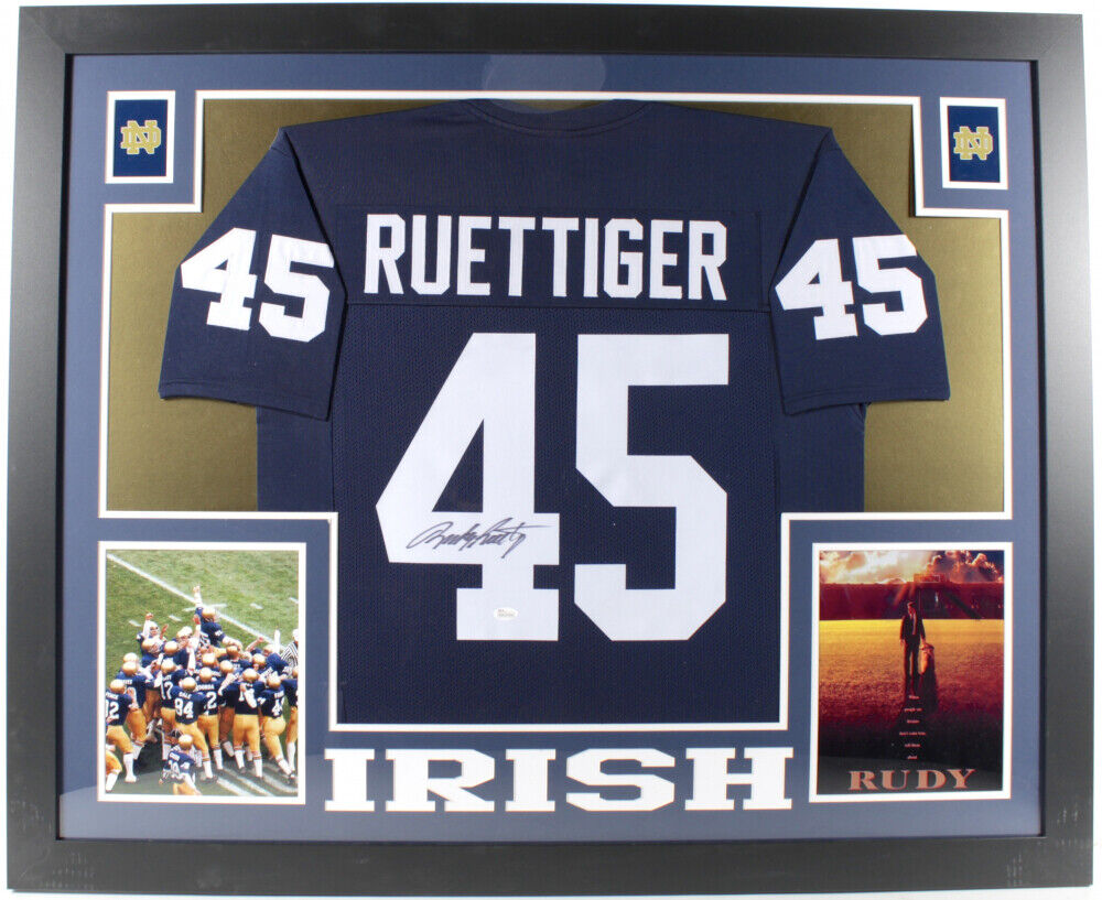 Rudy Ruettiger Signed 8x10 Notre Dame Fighting Irish Spotlight Photo BAS Holo