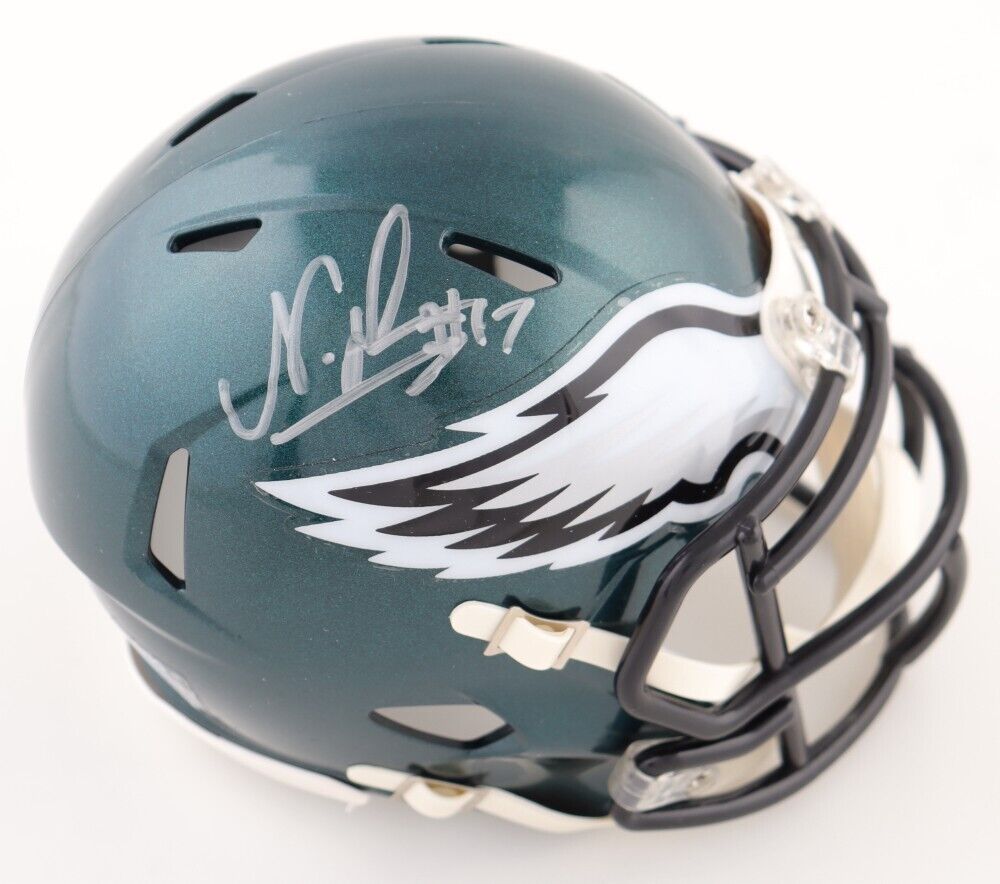 Nick Foles Autographed/Signed Philadelphia Eagles F/S Blaze Helmet FAN  30428 – Denver Autographs