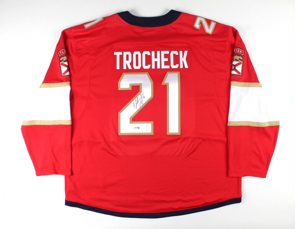 2017-18 Vincent Trocheck Florida Panthers Game Worn Jersey – “MSD –  Parkland” - Career Best 31-Goal & 75-Point Season - Photo Match – Team  Letter: