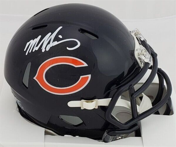 Chicago Bears Riddell Speed CUSTOM Matte Navy - Orange C Mini