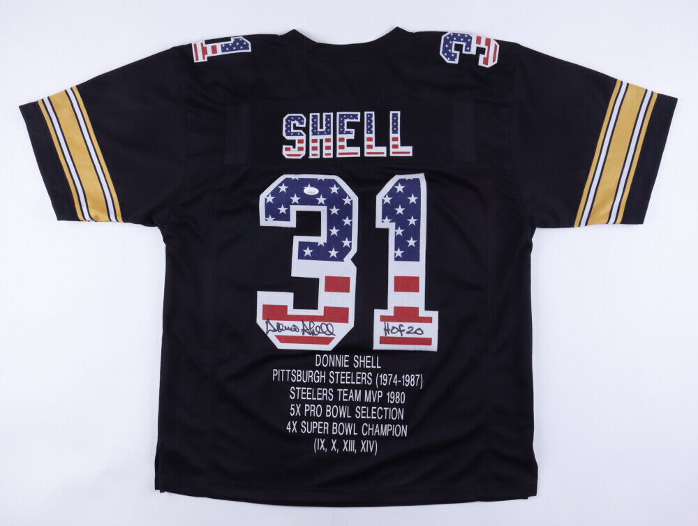 Pittsburgh Steelers #31 Donnie Shell Autographed with HOF Inscription  Riddell Mini Helmet