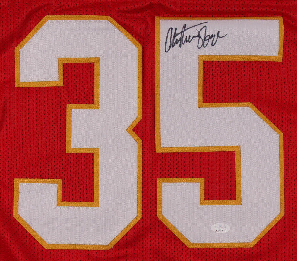 Christian Okoye Signed Chiefs Jersey (JSA Hologram) NFL Rushing Yards –