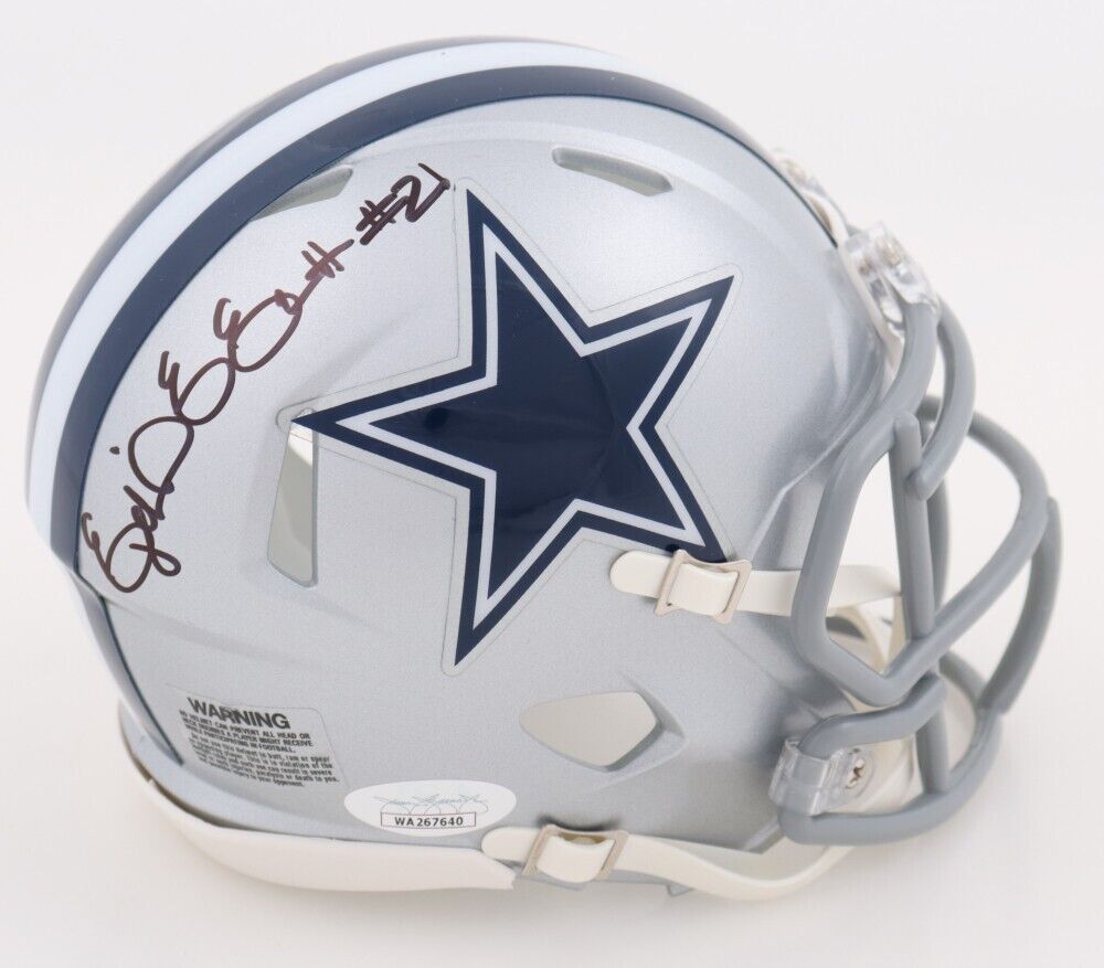 Ezekiel Elliott Dallas Cowboys Autographed Signed Riddell Full Size Speed  Chrome Replica Helmet - Beckett Authentic