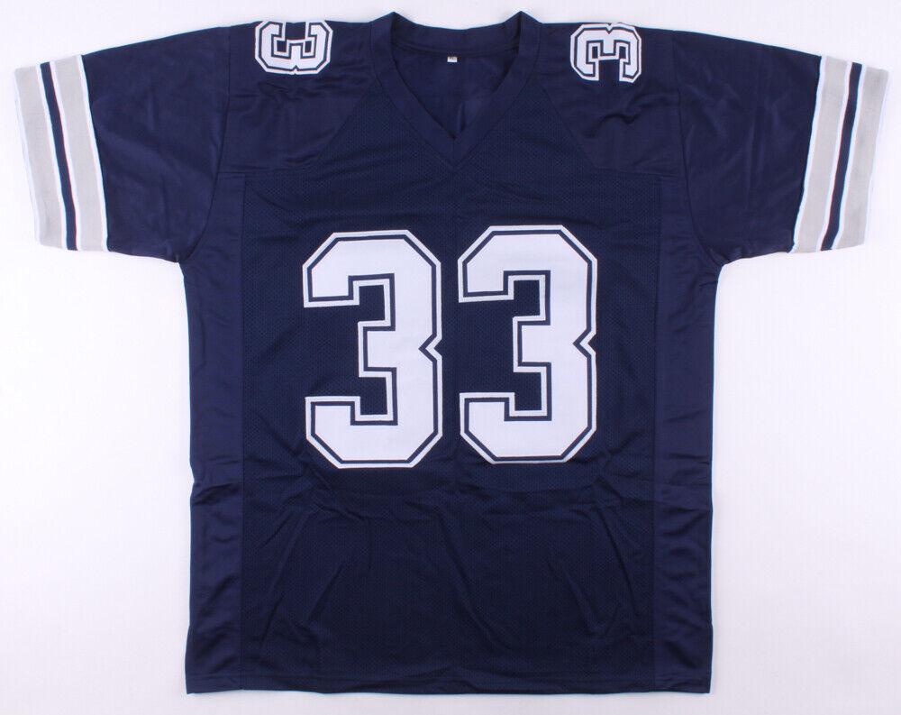 Drew Pearson HOF 21 Authentic Signed Blue Pro Style Jersey Autographed  BAS Wit