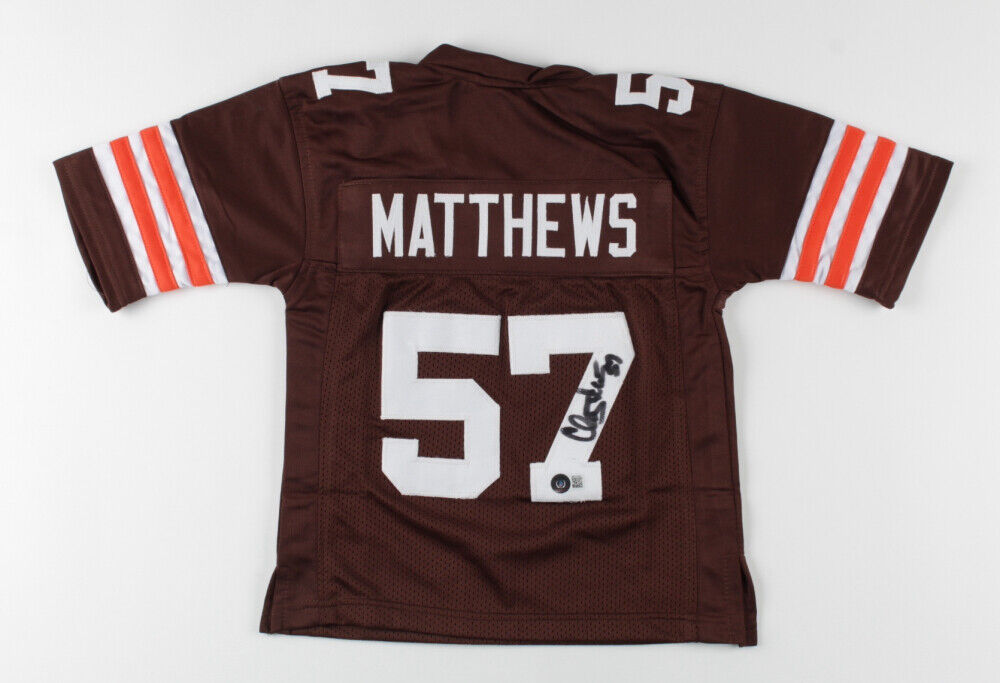 : Clay Matthews Jersey #57 Cleveland Custom Stitched White  Football Various Sizes New No Brand/Logos GENERIC Size S : Everything Else