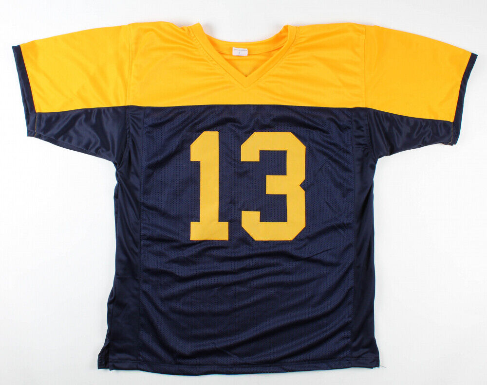 Kurt Warner St. Louis Rams Autographed Blue Mitchell & Ness Replica Jersey  with HOF 17 Inscription