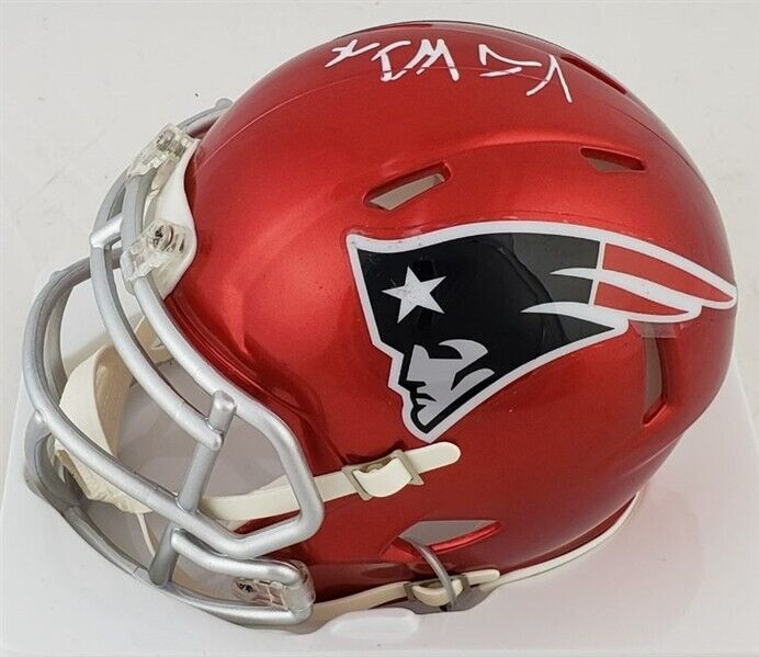 Radtke Sports 23465 Tom Brady & Rob Gronkowski Signed England Patriots Speed Authentic Flash NFL Helmet