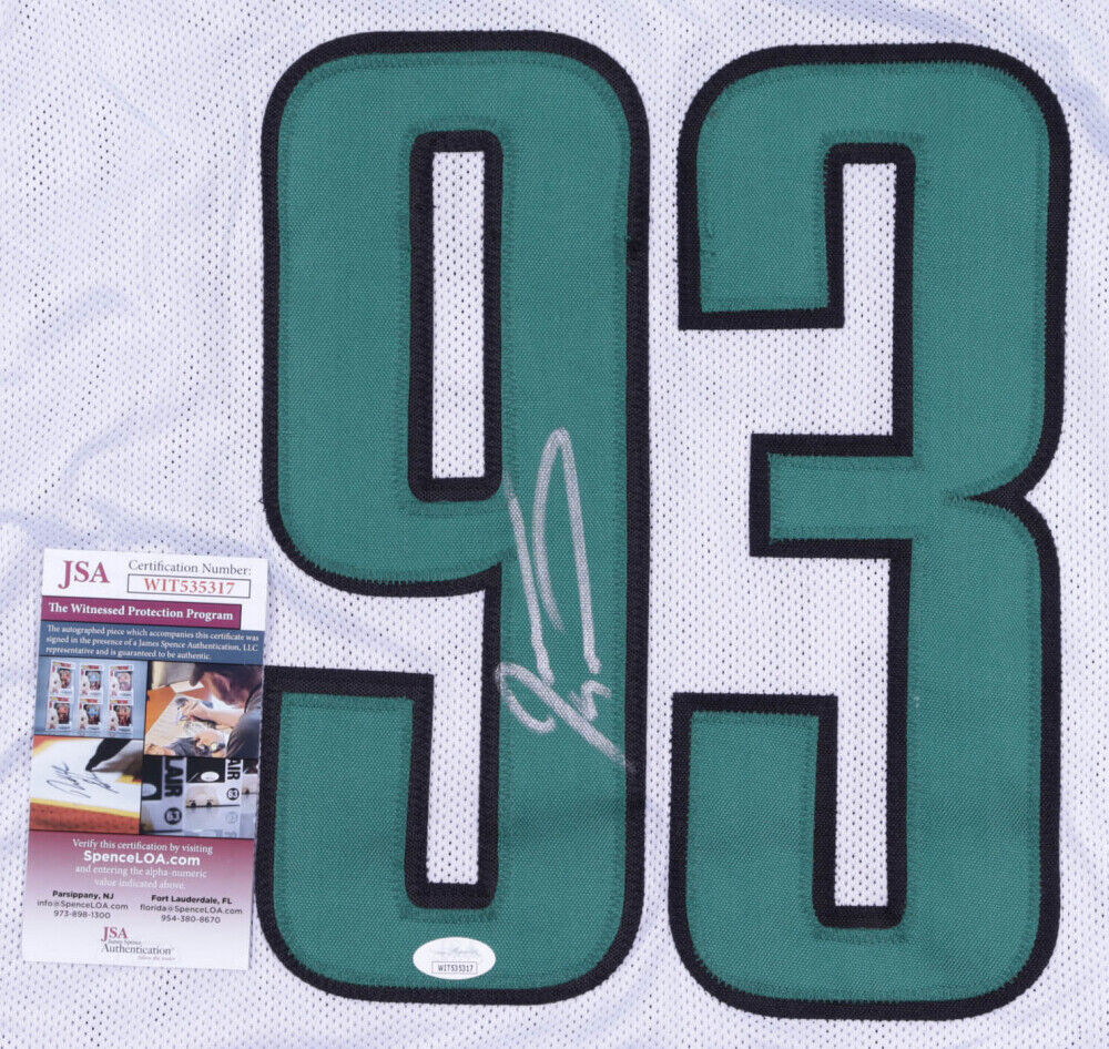 Jevon Kearse Autographed Philadelphia Eagles Football NFL Jersey JSA –  Meltzer Sports