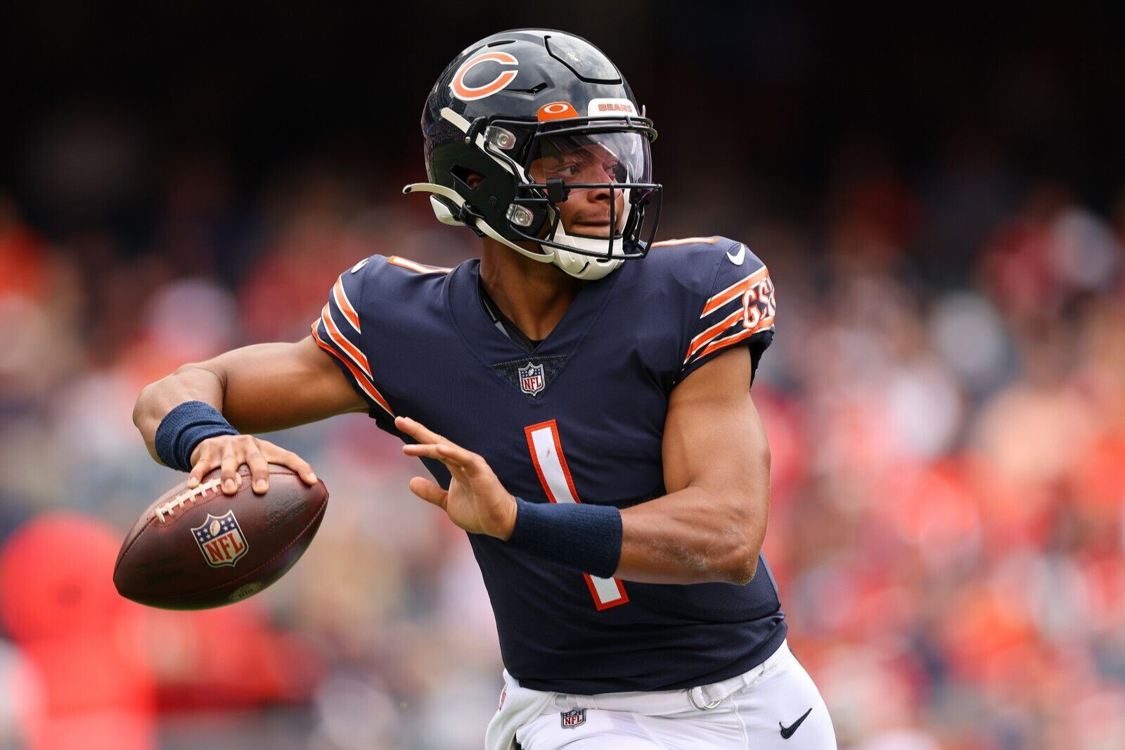 Charitybuzz: Justin Fields Signed Chicago Bears Jersey Framed