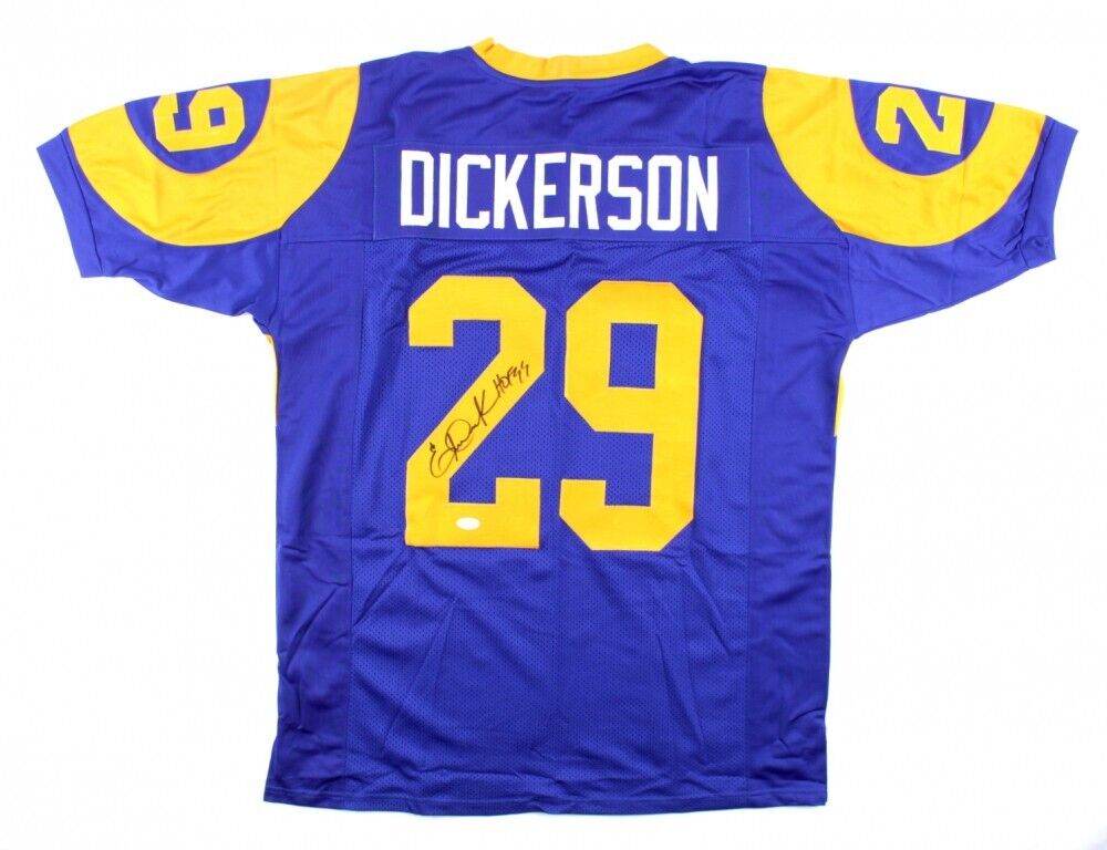 Men's Mitchell & Ness Eric Dickerson Royal/Gold Los Angeles Rams 1984 Split  Legacy Replica Jersey