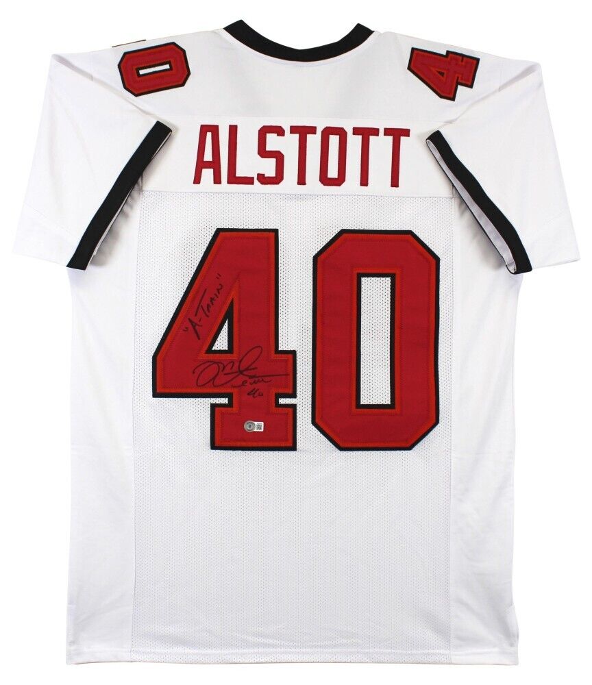 Mike Alstott Tampa Bay Buccaneers 2002 authentic Reebok white stitched 40  jersey