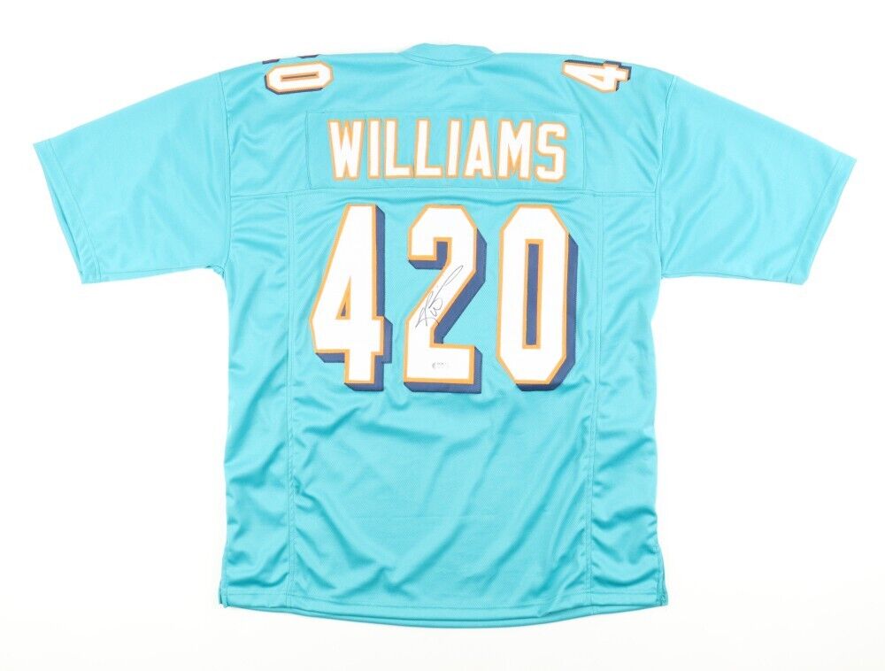 Ricky Williams Signed Miami Dolphins 420 Jersey (PSA COA) 2002 Pro