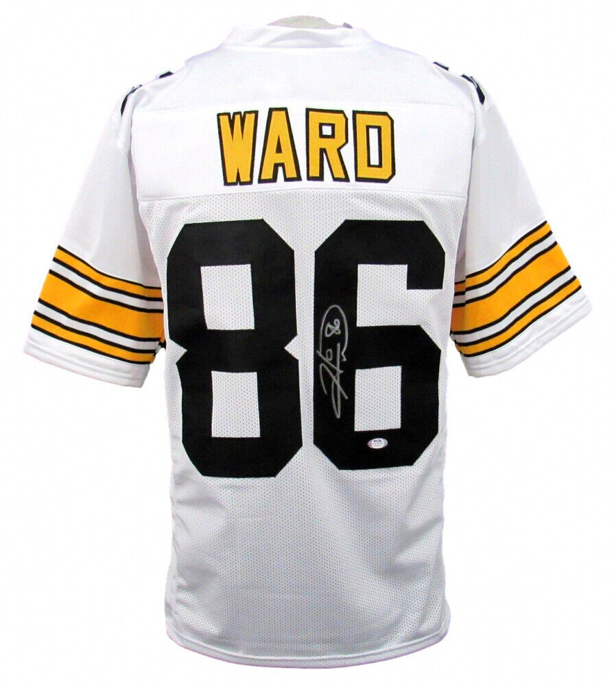 Hines Ward Framed Autographed Custom Color Rush Jersey (BAS