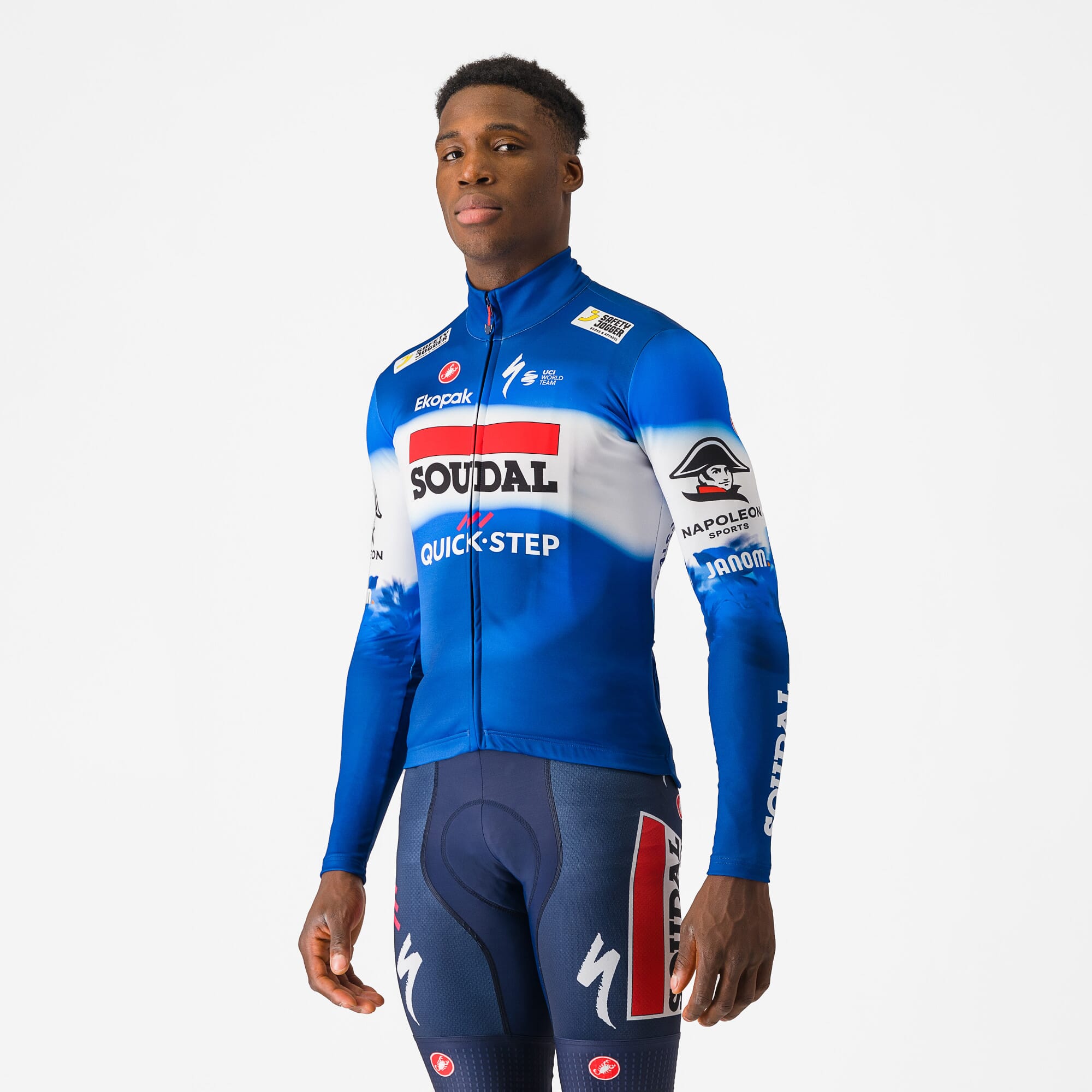 Saddleback Castelli Soudal Quick-Step Long Sleeve Thermal Jersey | FREE Delivery over £20 + FREE Returns + Extra 15% off First Order.