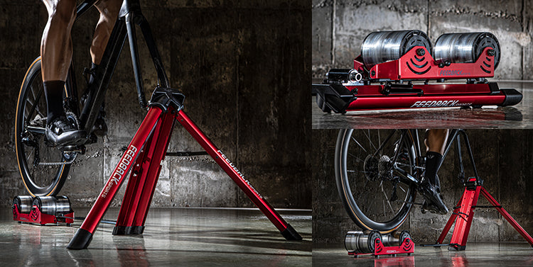 A full length studio shot of the emerald green Abbey Bike Tools Hanger Alignment Gauge from the side