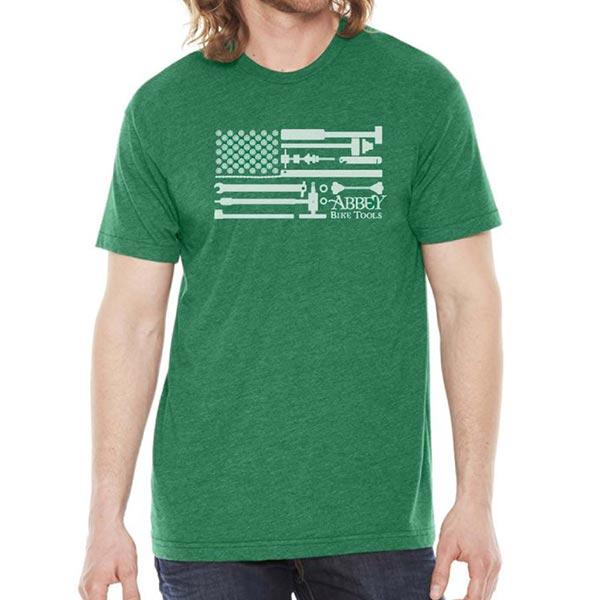 Saddleback Abbey Bike Tools Abbey Flag T-Shirt | FREE Delivery over £20 + FREE Returns + Extra 15% off First Order.