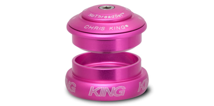 Chris King Inset Headset in pink on a white background