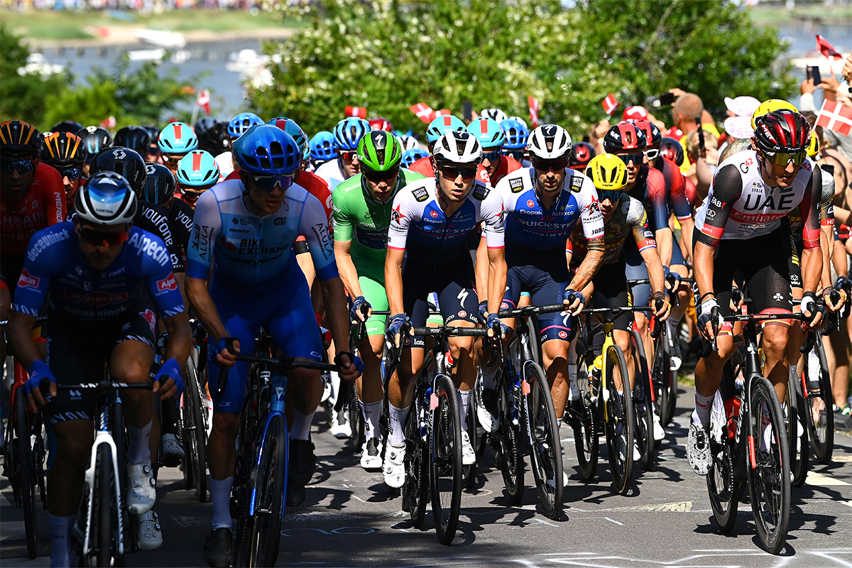 Stage 3 Quick-Step Alpha Vinyl in the midst of the Pro Peloton Stage 3 Tour de France 2022 @GettySport