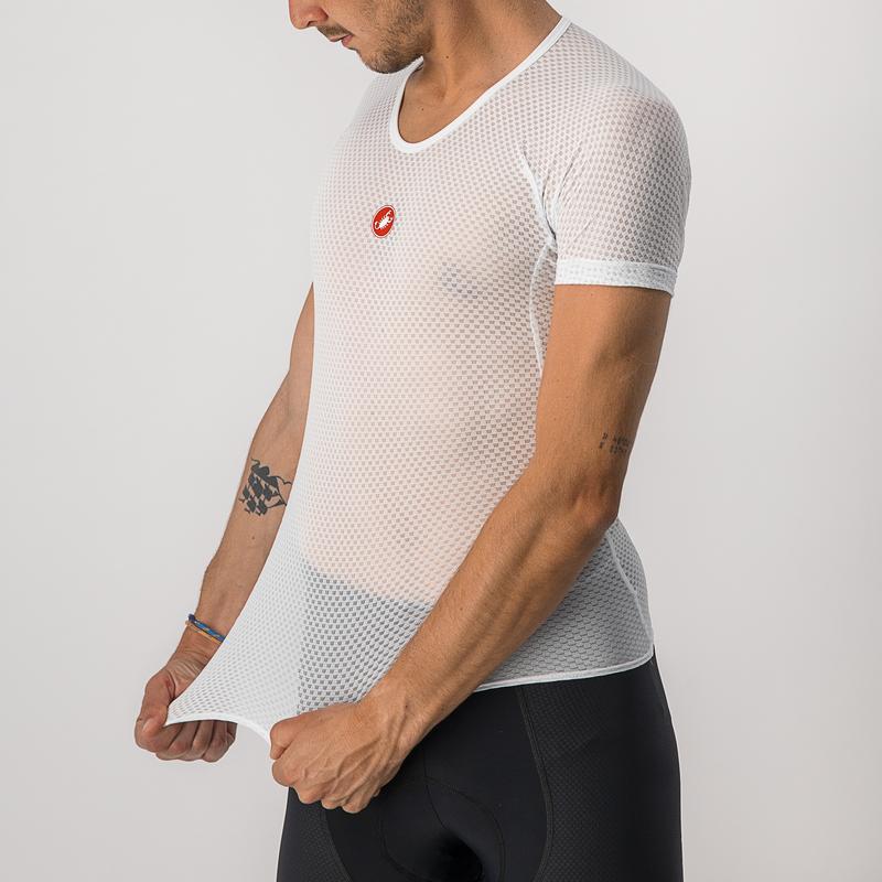 Catalogue stock shot of model in Castelli Pro Issue Short Sleeve Base Layer