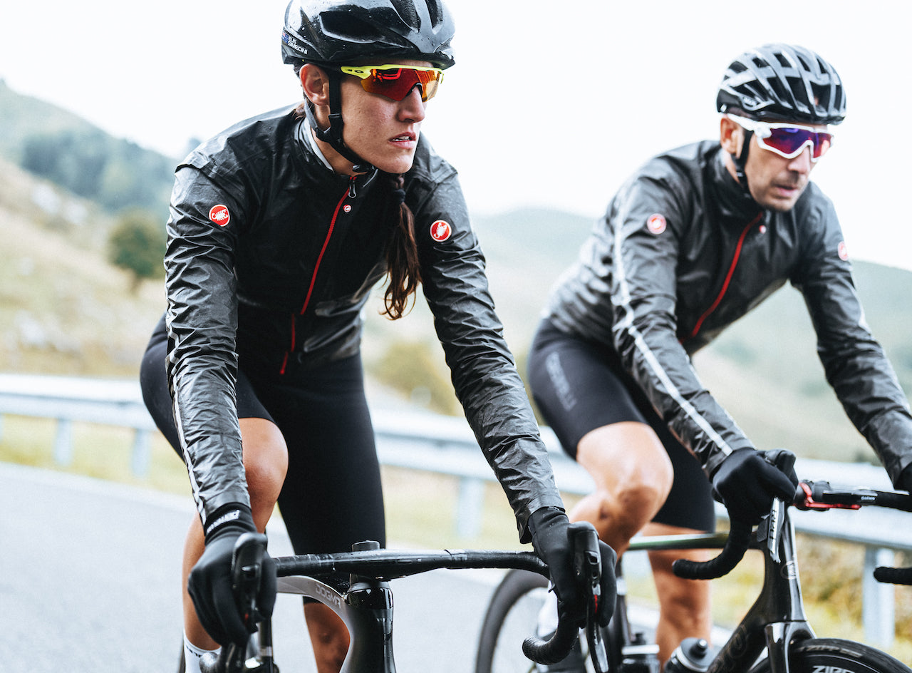 Man riding bike in Sportful Super Jacket