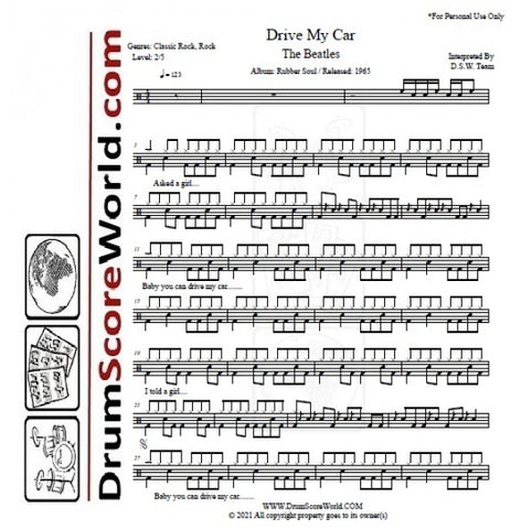 Shadow Boxing - Drum Set - Digital Sheet Music