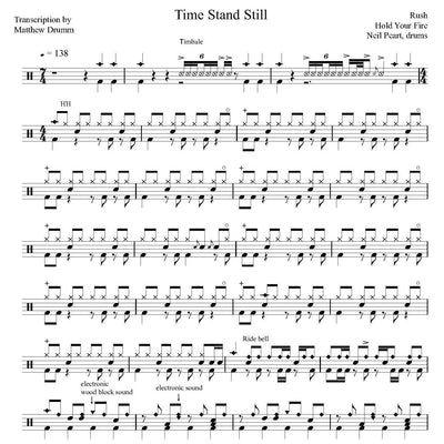 Time Stand Still - Rush - Collection of Drum Transcriptions / Drum ...