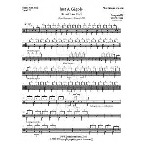 Just a Gigolo - David Lee Roth - Drum Sheet Music  –  DrumSetSheetMusic