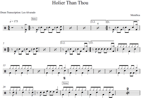 Sweater Weather - The Neighbourhood - Drum Sheet Music