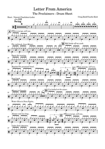 Shadow Boxing - Parkway Drive - Drum Sheet Music - DrumScoreWorld