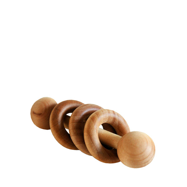 Wooden Baby Rattle, Wood Toy Tumbler