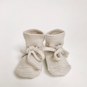 Hvid Knitted Booties – Off White 