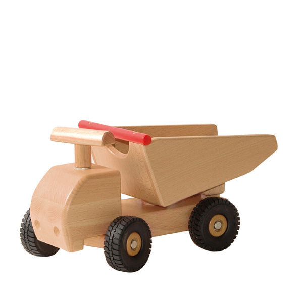 wooden dump truck toy